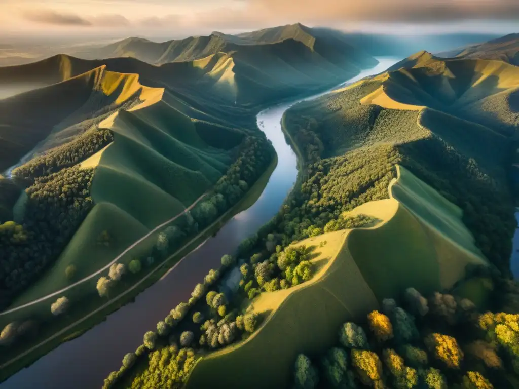 Explora la evolución de la cartografía moderna con un drone sobrevolando un paisaje detallado en sepia