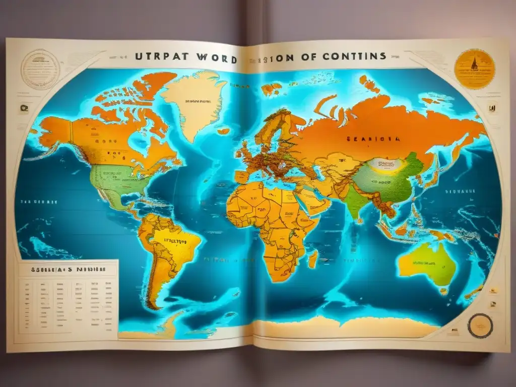 Explora el mundo en un detallado mapa interactivo sepia