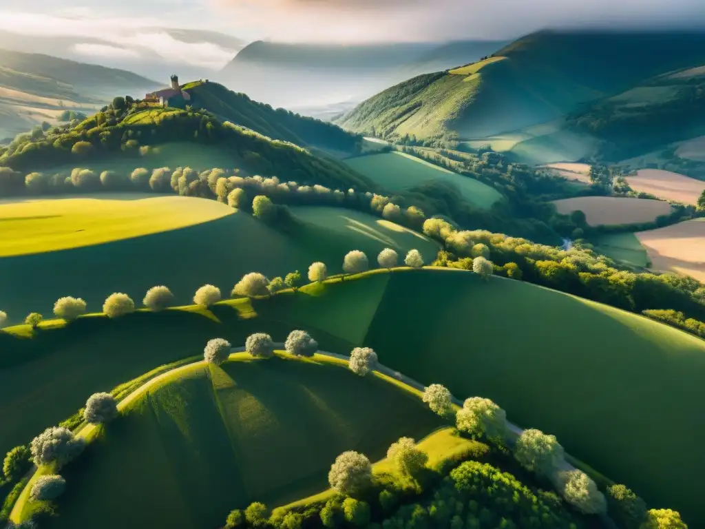 Un paisaje cautivador capturado con mapeo aéreo drones fotografía cine