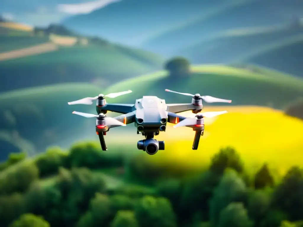 Mapeo de precisión: drone tecnológico revoluciona la cartografía Explorando el paisaje con un dron equipado con tecnología de mapeo de alta precisión