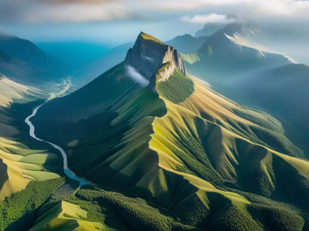 Un paisaje montañoso impresionante en sepia, modelando variabilidad espacial con ArcGIS