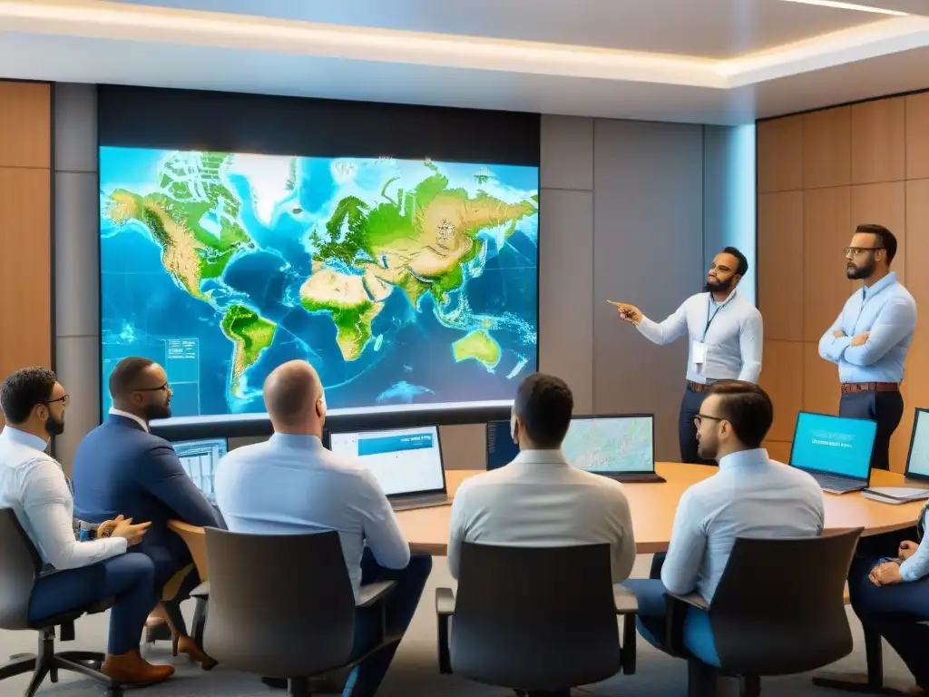 Profesionales en capacitación de seguridad de datos SIG, colaborando y aprendiendo juntos