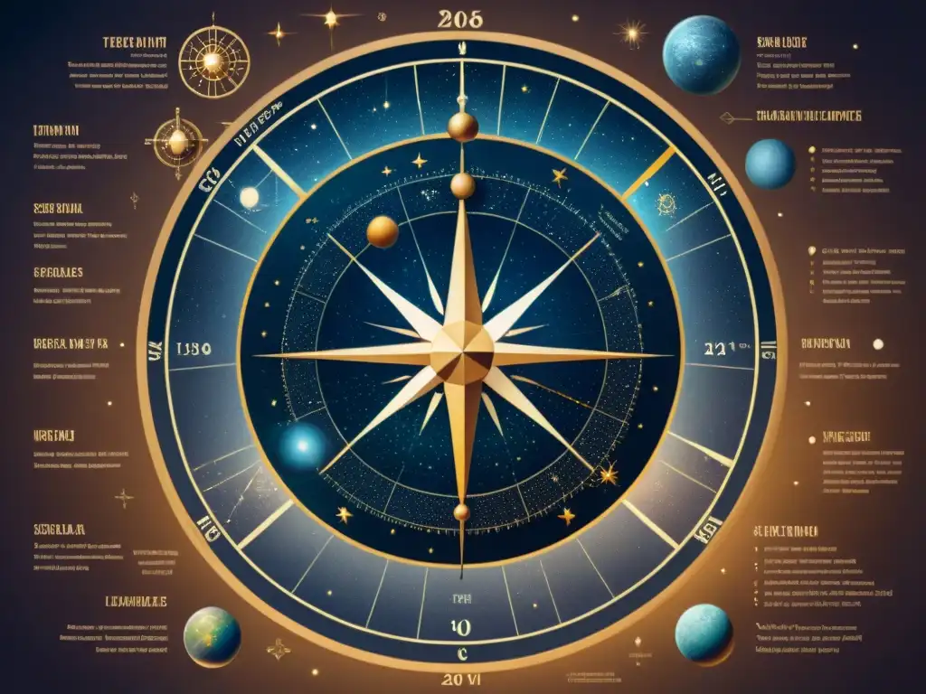 Ilustración sepia de la evolución de técnicas cartográficas en astronomía, desde mapas celestes antiguos hasta herramientas digitales