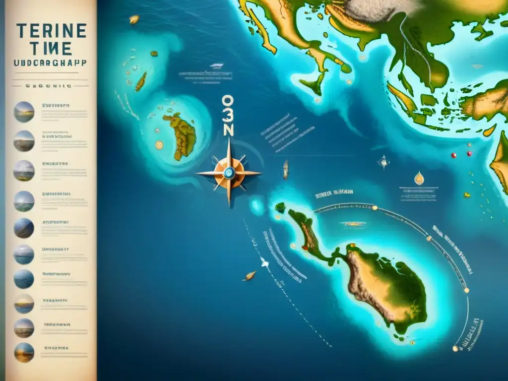 La evolución de las tecnologías de mapeo submarino a lo largo del tiempo, desde mapas manuscritos hasta tecnología 3D moderna