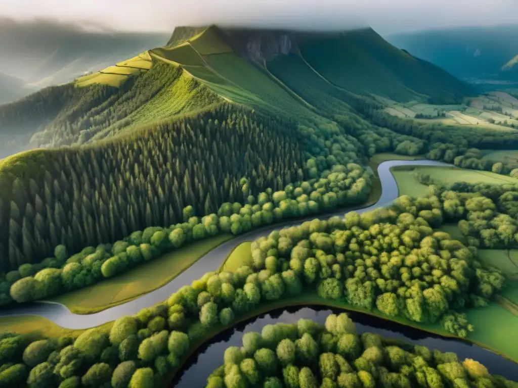 Exploración detallada de terreno montañoso con dron de alta resolución Explora la versatilidad de los drones en cartografía con esta vista aérea de terreno montañoso