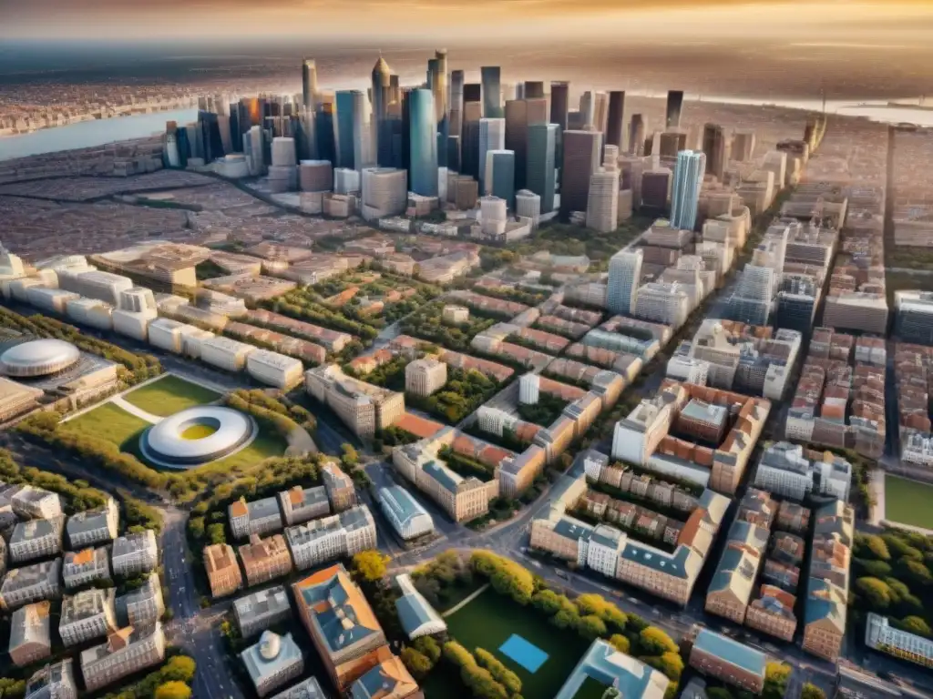 Metrópolis entrelazada: patrones urbanos en sepia Vista aérea sepia de ciudad