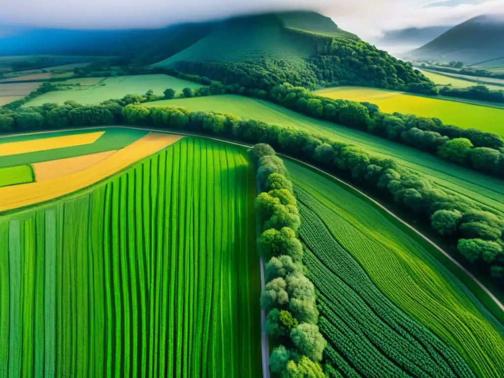 Vista aérea sepia de un paisaje exuberante con detalles precisos, resaltando la resolución del mapeo aéreo con drones